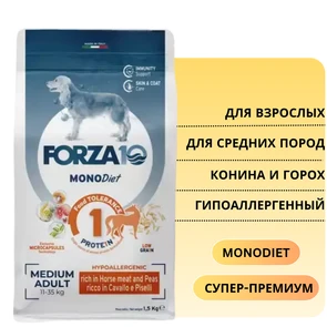 {{photo.Alt || photo.Description || 'Сухой корм Forza10 MonoDiet для взрослых собак средних пород с кониной и горохом Adult Medium Cavallo e Piselli'}}