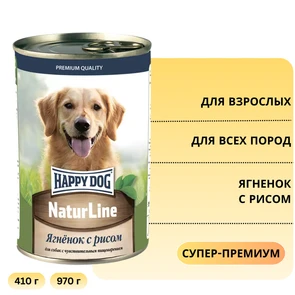 {{photo.Alt || photo.Description || 'Консервы Happy Dog Natur Line для собак всех пород Ягненок с рисом'}}