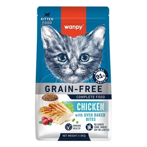 {{photo.Alt || photo.Description || 'Беззерновой сухой корм Wanpy Cat для котят с курицей KITTEN CHICKEN'}}