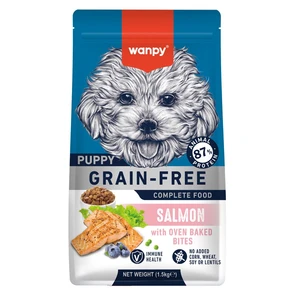 {{photo.Alt || photo.Description || 'Беззерновой сухой корм Wanpy Dog для щенков всех пород с лососем PUPPY SALMON'}}