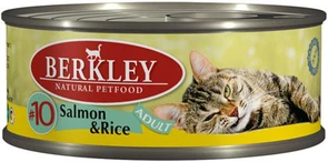 Консервы BERKLEY Adult Salmon Rice №10 для взрослых кошек с лососем и рисом 75109