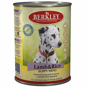 Консервы BERKLEY Puppy Lamb Rice для щенков с новозеландским ягненком и рисом 75074