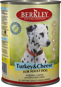 Консервы BERKLEY Adult Turkey Cheese для собак с индейкой и сыром 75071