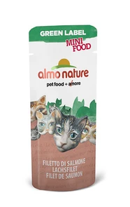Лакомство Almo Nature для кошек  Филе Лосося , 99% мяса (Green Label Mini Food Salmon Fillet), 3 гр 22598