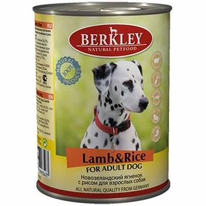 Консервы BERKLEY Adult Meat Menu для собак с ягненком и рисом 75075