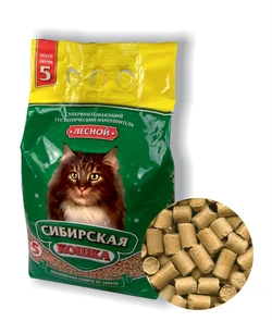 Древесный наполнитель Сибирская кошка Лесной 26278