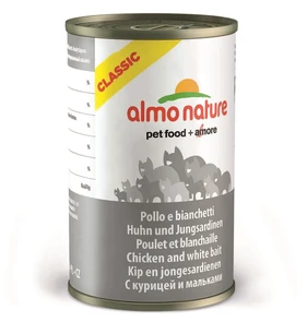 Консервы ALMO NATURE Classic Adult Chicken and White bait для взрослых кошек с курицей и мальками 26487