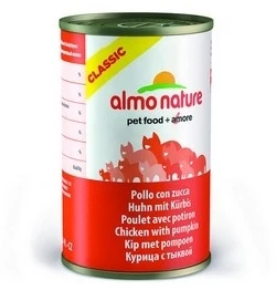 Консервы ALMO NATURE Classic Adult Chicken and Pumkin для взрослых кошек с курицей и тыквой 25042