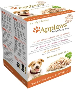 Набор паучей APPLAWS Dog Jelly Pouch Supreme Selection в желе для собак "Коллекция вкусов" набор 5 шт 10746