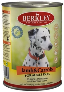 Консервы BERKLEY Adult Lamb Carrots для собак с ягненком и морковью 12633
