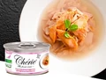Консервы PETTRIC Cherie для кошек микс из желтоперого и полосатого тунца с кусочками лосося Flaked Yellowfin mix Skipjack Tuna with Wild Salmon Entrées in Gravy 7486