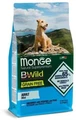 Беззерновой сухой корм MONGE BWild для взрослых собак малых пород с анчоусом, картофелем и горохом 70004725