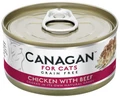 Беззерновые консервы CANAGAN для котят и кошек с цыпленком и говядиной (Cat Fresh Chicken with Beef) 100.3.010