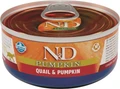 Консервы FARMINA ND CAT QUAIL/PUMPKIN для взрослых кошек с перепелом и тыквой