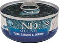 Консервы FARMINA ND CAT OCEAN TUNA, SARDINE/SHRIMP для взрослых кошек с тунцом, сардиной и креветками