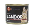 Консервы Landor для взрослых кошек с уткой и брусникой 200 гр