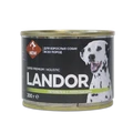 Консервы LANDOR для собак с перепелкой и потрошками 200 гр