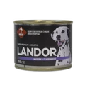 Консервы LANDOR для собак с индейкой и брусникой 200 гр