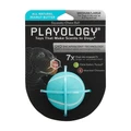 Игрушка для собак хрустящий жевательный мяч Playology 6 см с пищалкой и с ароматом арахиса, голубой  SQUEAKY CHEW BALL P3000840