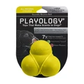 Игрушка для собак хрустящий жевательный тройной мяч Playology с пищалкой и с ароматом курицы, желтый SQUEAKY BOUNCE BALL P33333