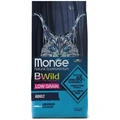 Низкозерновой сухой корм MONGE BWild для взрослых кошек с анчоусами Cat Anchovies 70012010