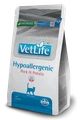 Сухой корм FARMINA VET LIFE HYPO для кошек диета при пищевой аллергии и непереносимости со свининой и картофелем