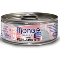 Консервы MONGE Cat Natural для взрослых кошек с тунцом курицей и креветками 75% мяса