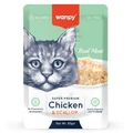 Паучи WANPY CAT для кошек "Кусочки курицы и гребешки" RETORT POUCH CHICKEN + SCALLOP FOR CAT RAC-04