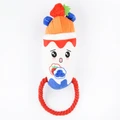 Игрушка для собак Mr.Kranch "Йогурт" плюшевая с канатиком  и пищалкой 19 см MKR000580