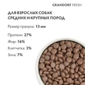 Беззерновой сухой корм GRANDORF FRESH с индейкой и бататом для взрослых собак средних и крупных пород Dog Adult MED&MAXI Turkey&Sweet Potato 852888