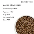 Беззерновой cухой корм GRANDORF FRESH для взрослых кошек с индейкой и бататом CAT ADULT Turkey&Sweet Potato 852550