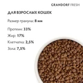 Беззерновой cухой корм GRANDORF FRESH для взрослых кошек с лососем и бататом CAT ADULT Salmon&Sweet Potato 852574