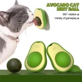 Игрушка для кошек Wogy Авокадо 6х4см с вращающимся мятным шариком на липкой ленте 10922-7535