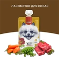 Wanpy Dog Лакомство для собак Мясной мусс из говядины и моркови с горохом RA-64