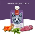 Wanpy Dog Лакомство для собак Мясной мусс из утки и моркови с горохом RA-63