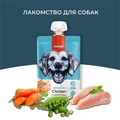 Wanpy Dog Лакомство для собак Мясной мусс из курицы и моркови с горохом RA-62