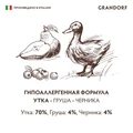 Консервы GRANDORF для собак всех пород Паштет из утки с грушей и черникой 853427