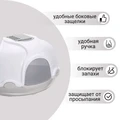 IMAC био-туалет для кошек угловой GINGER 52х52х44,5h см, светло-серый 84370