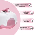 IMAC био-туалет для кошек угловой GINGER 52х52х44,5h см, светло-серый 84370