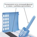 IMAC био-туалет для кошек угловой GINGER 52х52х44,5h см, светло-серый 84370