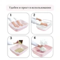 Туалет-лоток для кошек IMAC DUO с совочком на подставке 50х40х15h см 814940