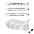 Туалет-лоток для кошек IMAC DUO с совочком на подставке 50х40х15h см 814940