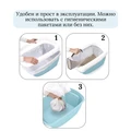 Туалет-лоток для кошек IMAC FUNNY с высокими бортами 62х49,5х33h см, антрацит 44180