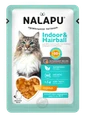Пауч NALAPU Indoor&Hairball для взрослых кошек постоянно живущих в помещении, сочные кусочки с курицей в желе 00-00001305
