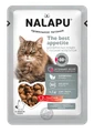 Пауч NALAPU The Best Appetite для взрослых кошек с плохим аппетитом, сочные кусочки с мясом телятины и куриными сердечками в нежном соусе 00-00001308