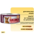 Консервы AWARD для взрослых кошек паштет из говядины со шпинатом Pate Adult Beef and Spinach 100 гр 2540478