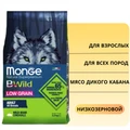 Низкозерновой сухой корм MONGE Bwild для взрослых собак всех пород с мясом дикого кабана Dog Boar Low Grain 70011990