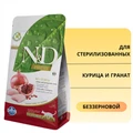 Беззерновой cухой корм FARMINA ND для стерилизованных кошек с курицей и гранатом 11134/PND0030038