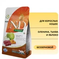 Беззерновой cухой корм FARMINA ND для взрослых кошек с олениной, тыквой и яблоком 8789/PND0030011