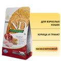Низкозерновой cухой корм FARMINA ND для взрослых кошек с курицей и гранатом 11259/PND0030040